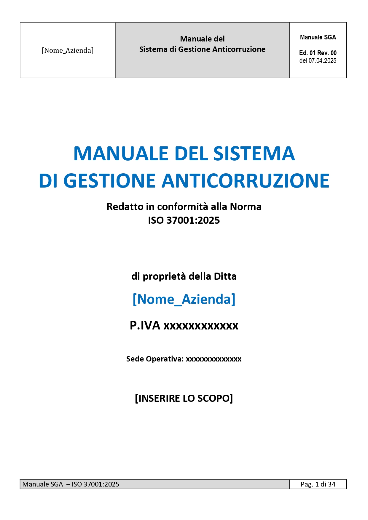 Kit Documentale Sistema di Gestione ISO 37001 - immagine 2