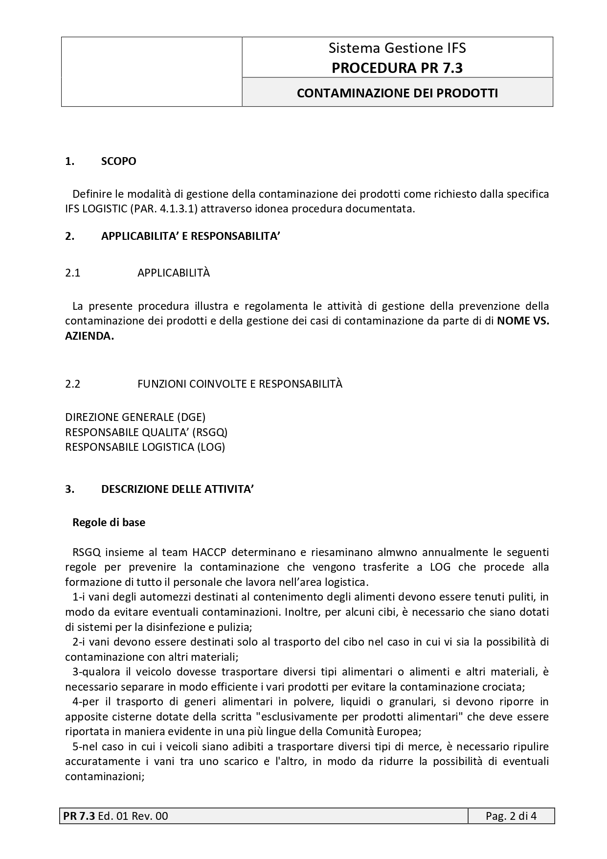 Kit Documentale Sistema di Gestione IFS Logistics - immagine 8