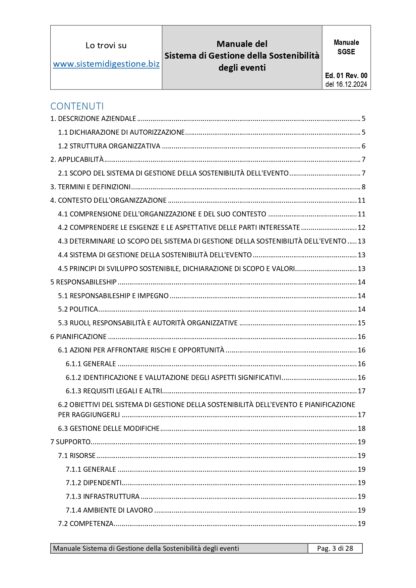 Kit Documentale Sistema di Gestione ISO 20121 - immagine 4