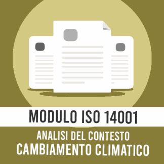 Kit Documentale MODULO ISO 14001 Analisi del Contesto - Cambiamento Climatico