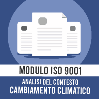 Kit Documentale MODULO ISO 9001 Analisi del Contesto - Cambiamento Climatico