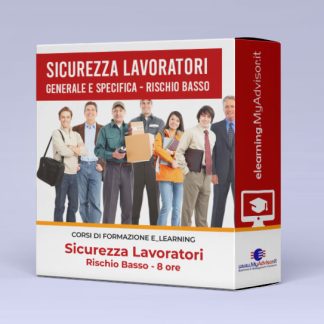 Corso E-learning Formazione Lavoratori – Parte Generale e Specifica Rischio Basso 8 ore