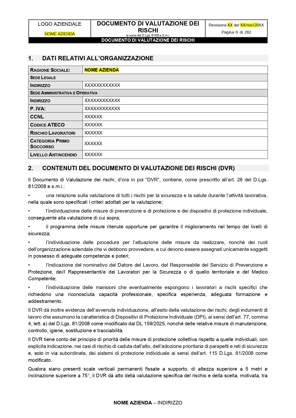 Kit Documentale DVR - Documento di Valutazione dei Rischi - immagine 3