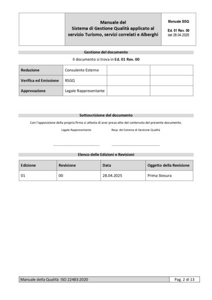 Kit Documentale Sistema di Gestione ISO 22483 - immagine 3