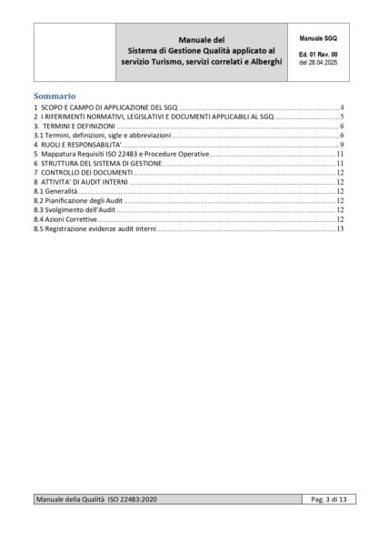 Kit Documentale Sistema di Gestione ISO 22483 - immagine 4