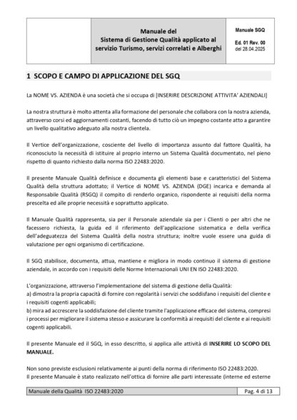Kit Documentale Sistema di Gestione ISO 22483 - immagine 5