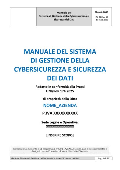 Kit Documentale Sistema di Gestione UNI/PdR 174 - immagine 2