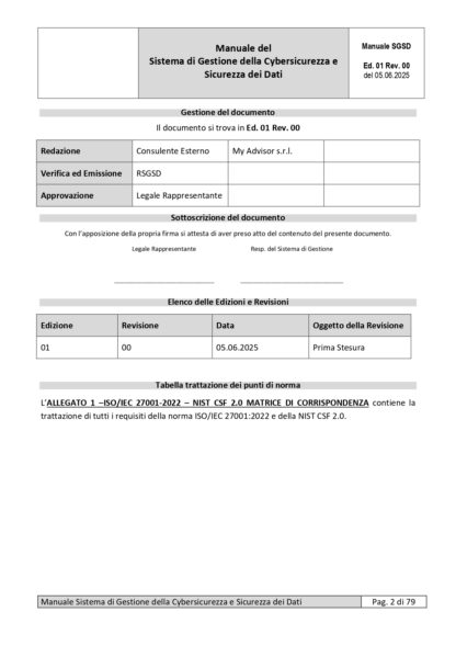 Kit Documentale Sistema di Gestione UNI/PdR 174 - immagine 3