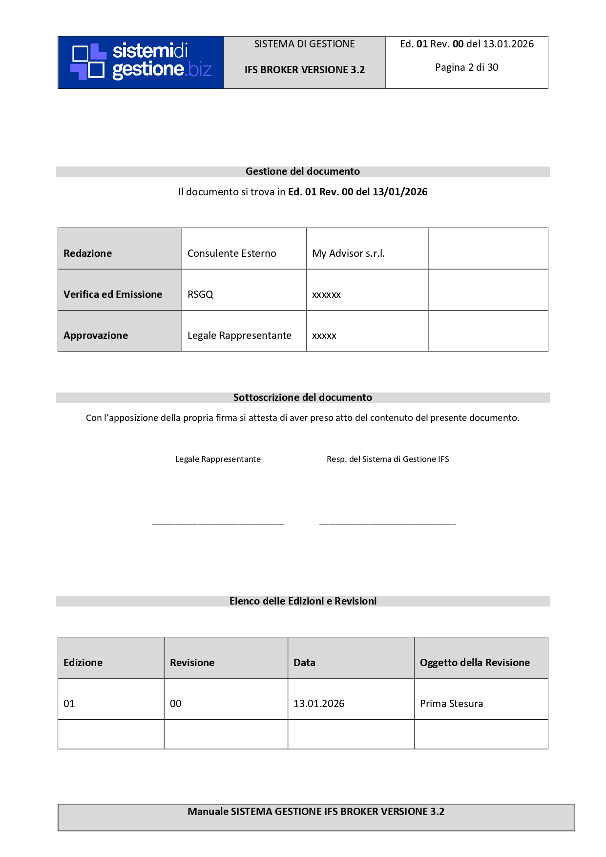 Kit Documentale Sistema di Gestione IFS BROKER - immagine 3
