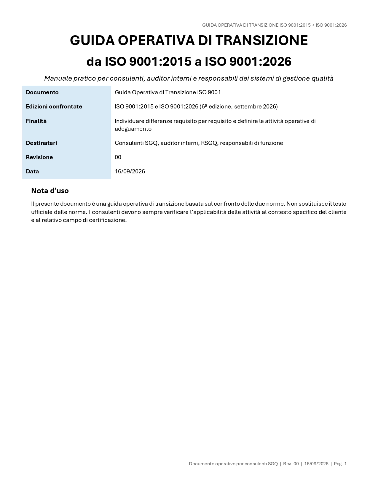 Guida pratica alla transizione da ISO 9001:2015 a ISO 9001:2026 - immagine 2